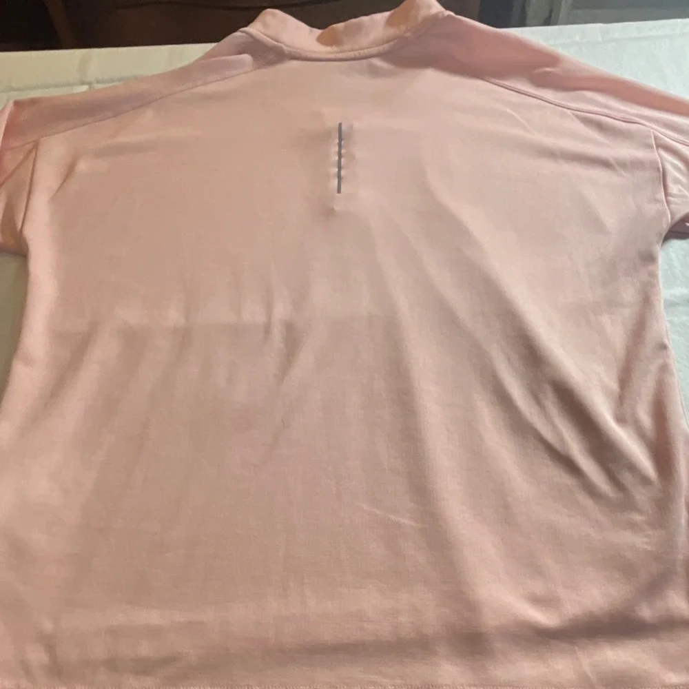 Nike Dri-FIT 1/4 Zip Moisture Wicking Pink Women's Running Pullover Top Size M